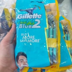 Bộ 15 cây dao cạo 2 lưỡi Gillette Blue 2 Flexi mẫu mới ( Dao cạo tiện lợi Gillette Gói 10+5)