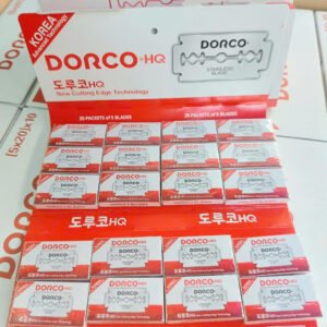 Vỉ 100 lưỡi lam Dorco HQ màu đỏ ( Dao lam Dorco Đỏ)