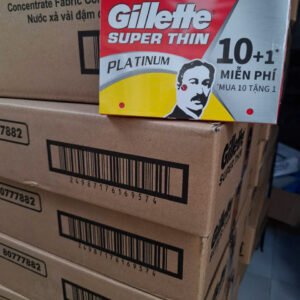 Alternative view of Vỉ 110 lưỡi lam Gillette Super thin màu đỏ siêu bén MẪU MỚI ( Hộp lưỡi lam 11*10)
